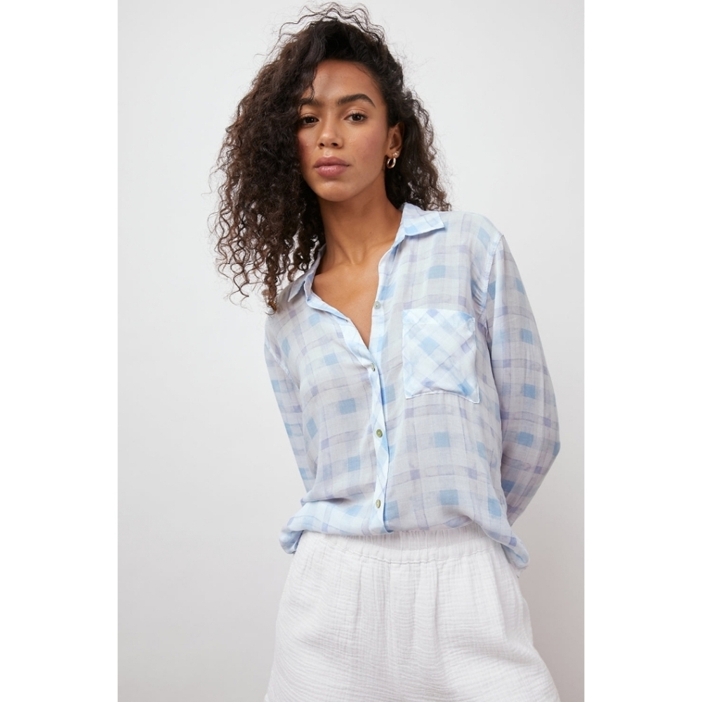 Rails Josephine Plaid Shirt In Blue Sky Plaid Size M